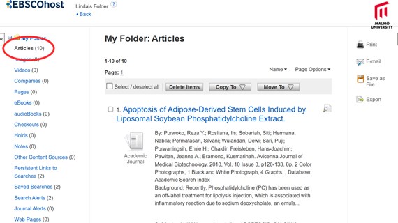 Articles inringad på EBSCO-sidan