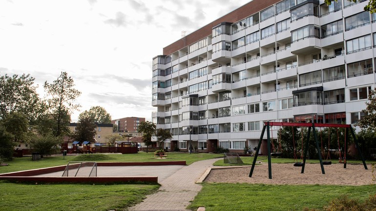 Vy över bostadshus i Kroksbäck i Malmö.