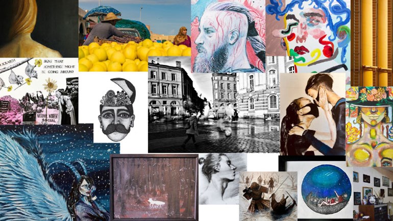 Collage, samtliga konstnärer
