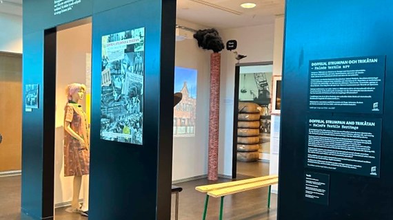 Foto från utställningen "Doffeln, Stumpan & Trikåtan"