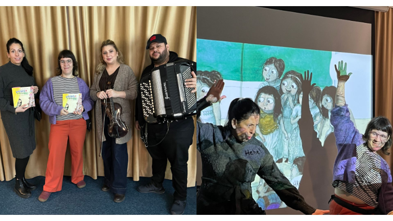 Deltagare i musikaliska sagostunder på romani och svenska